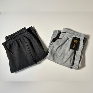 G-Man Gray Athletic Shorts Zippered Pockets